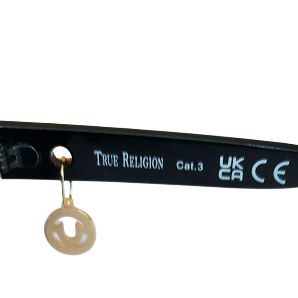 True Religion Sunglasses Black Frame W/Charm Case, Box, Cloth NWT - Picture 6 of 11